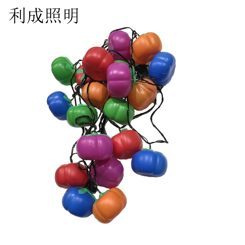 利成照明 LED灯笼串 10米20灯 柿子款 彩色高清大图