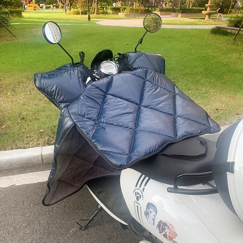 电动车挡风被冬季闪电客电瓶车挡风罩摩托车冬天通用防风被保暖加绒