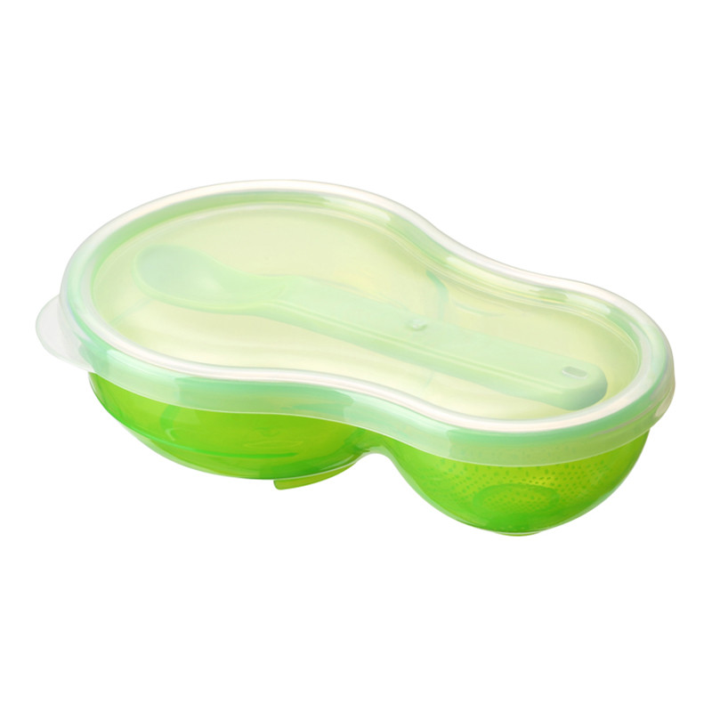 [苏宁自营]日康(rikang)磨盒 RK-3708 便携磨器 宝宝辅食碗 安全PP环保 喂食两用碗