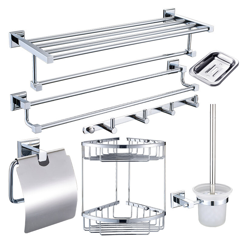 联勒(uniler)全铜挂件五金毛巾架浴室置物架卫浴浴巾架挂件