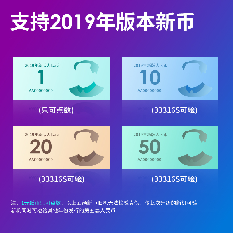 得力(deli)人民币鉴别仪点验钞机 B类点钞机 银行专用小型便携验钞机三屏智能语音点钞机数钞机支持新币33316S
