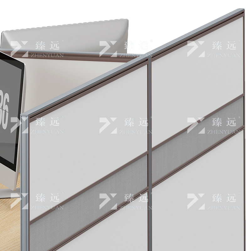 臻远 ZYGW-010职员桌办公桌屏风工作卡位T型四人位高清大图