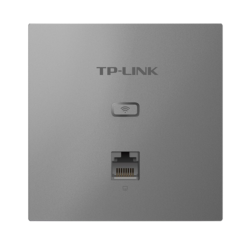 TP-LINK 1200M双频千兆无线面板式AP TL-AP1202GI-PoE 薄款深空银(方) 86型墙壁式 商用别墅酒店企业级家用大户型全屋wifi覆盖接入点路由器组网