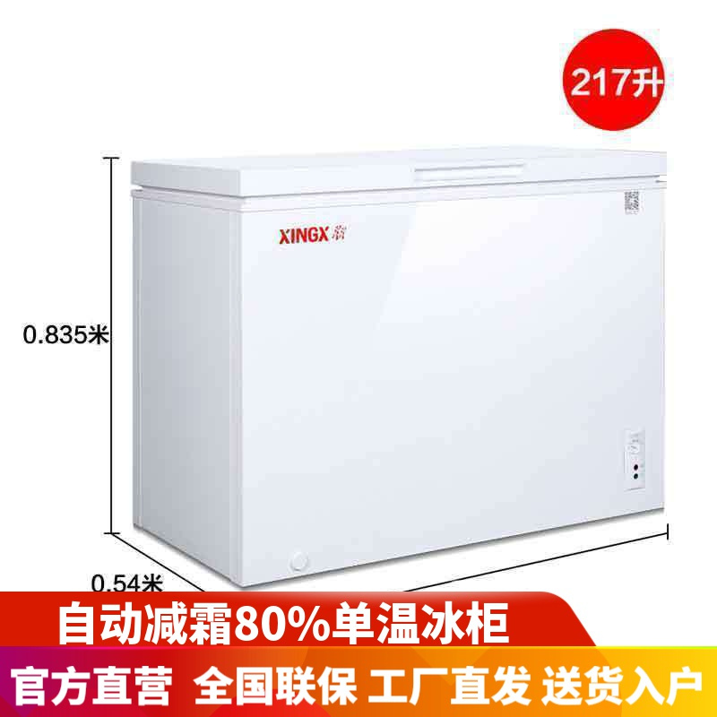 星星(XINGX) BD/BC-217JE 217升 无霜小型家用冷柜商用迷你冷藏冷冻小冰柜