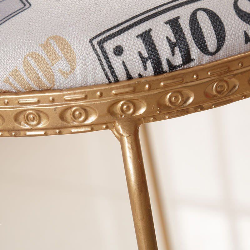 北欧凳子椅子家用餐桌凳茶几凳布艺凳小圆凳子折叠凳板凳矮凳子 格子情调 坐高[30cm]图片