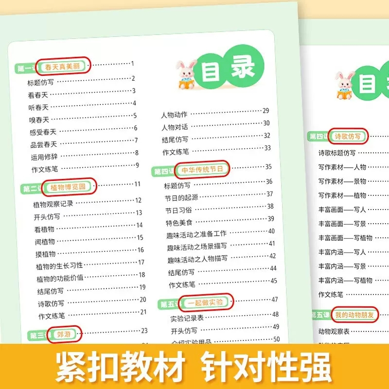 [写作提升]同步年级作文 一年级下 [正版]同步作文仿写三年级下册一年级二四五六看图写话上册人教版小学生作文书大全句子专