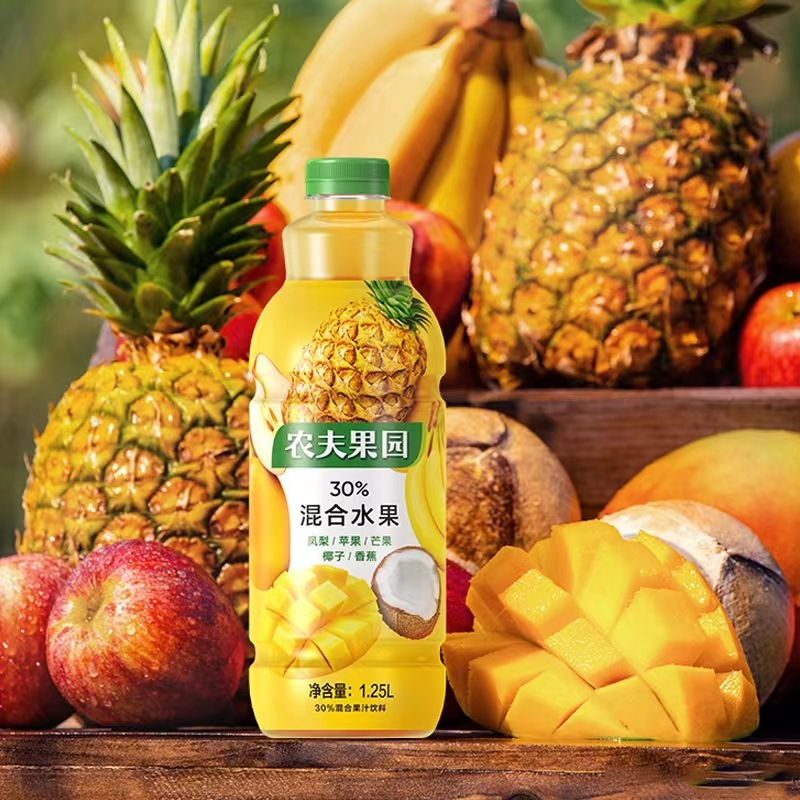 农夫果园30芒果菠萝番茄味500ml瓶装视频