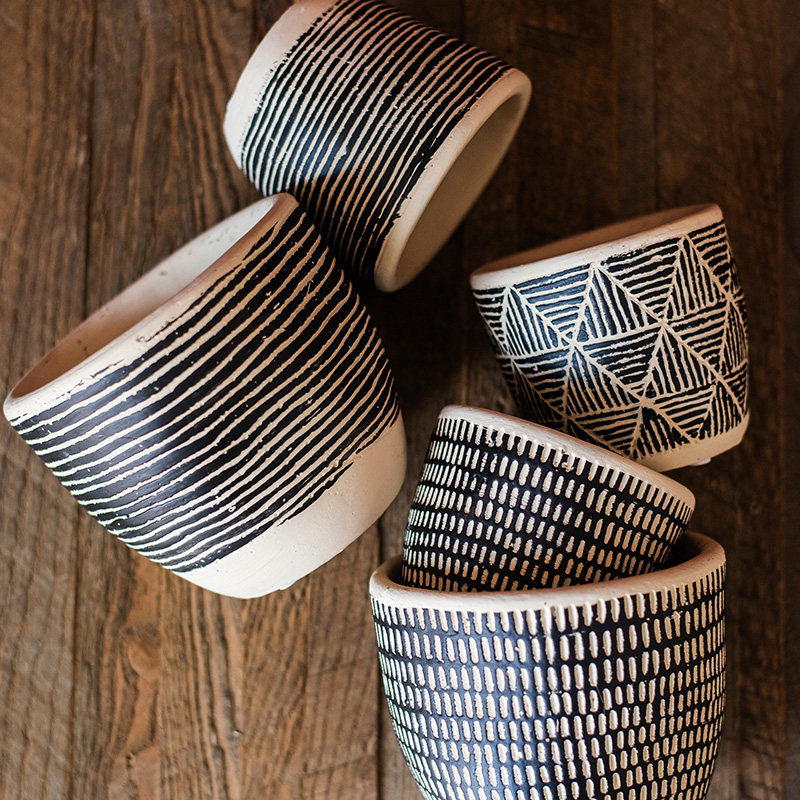 美帮汇几何艺术花盆花器盆栽绿植种植阳台花园创意个性北欧INS 几何剧场(DL)底部已打孔 小高清大图