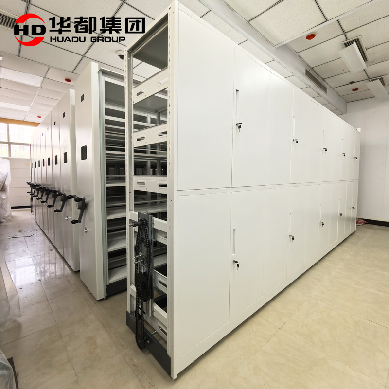 华都HDM-801 智能经济密集架华都智能密集架RFID电动密集柜手摇财务凭证架文件资料档案架智慧库房高清大图