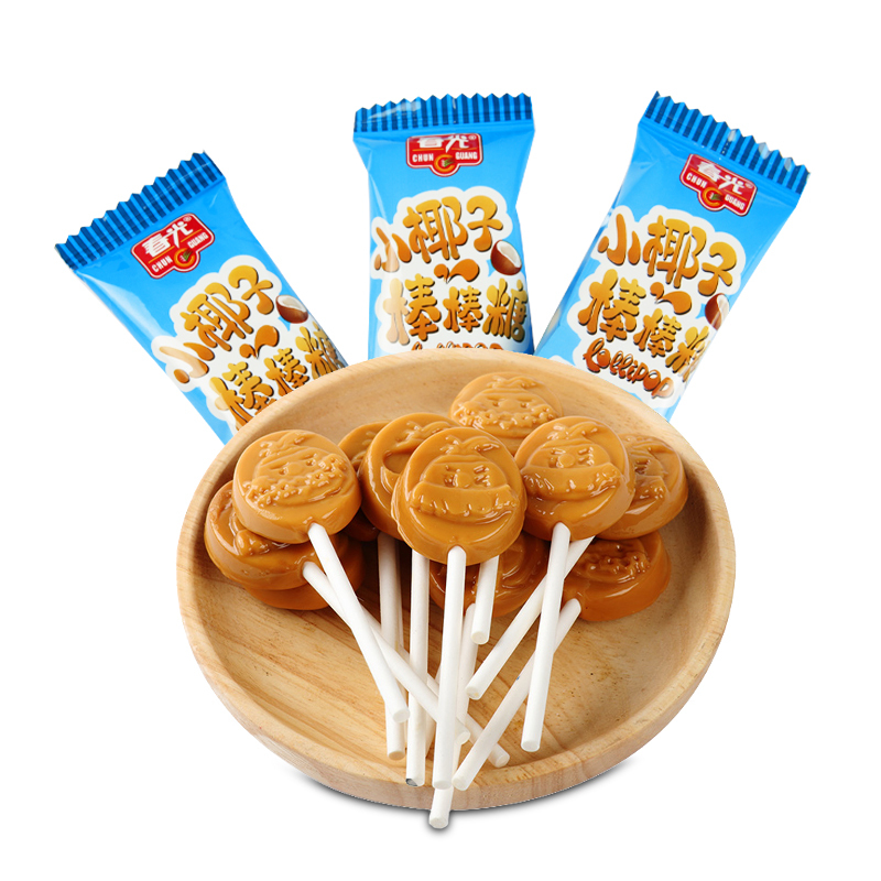 春光椰子创意棒棒糖500g散装硬糖果海南特产休闲儿童小零食品批发视频