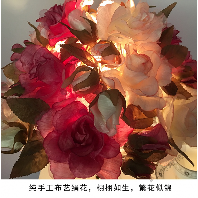 苏宁放心购水晶台灯结婚ins风创意婚庆公主婚房长明灯温馨卧室床头灯高清大图