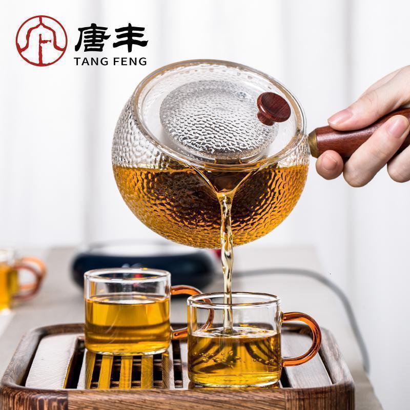 家柏饰(CORATED)耐热玻璃壶高硼硅煮茶壶煮茶炉温茶壶温差器泡茶壶侧把玻璃壶z高清大图