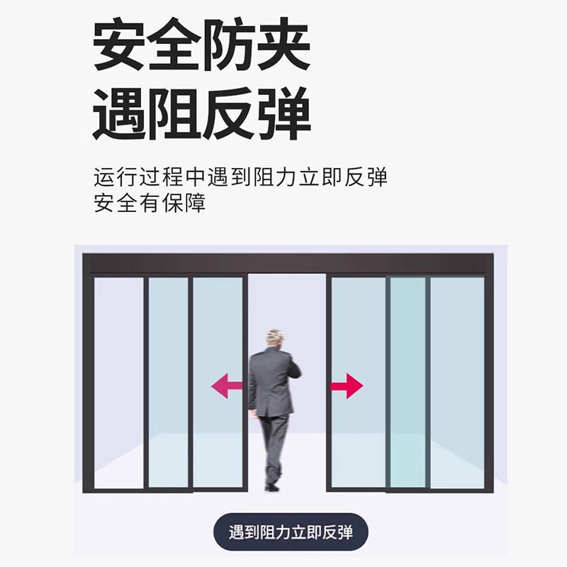 CJ-GYM14A酒店门口玻璃门自动感应门电动平移门门禁电动门办公玻璃门高清大图