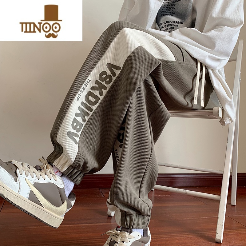 YANXU长裤子16岁男孩青少年初中学生14帅气运动休闲裤15大童男装高清大图