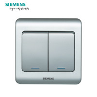 西门子(SIEMENS)开关插座 远景彩银系列二开双控带荧光5TA01171CC122
