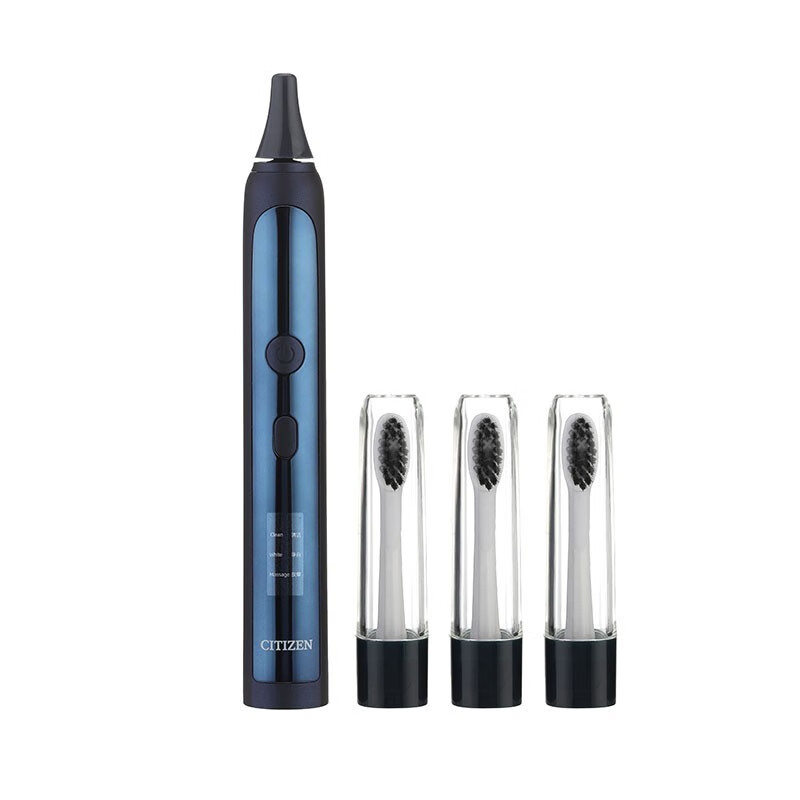 西铁城(CITIZEN) 限量款电动牙刷EHS529成人情侣声波高档电动牙刷智能定时 5档洁齿金钻级 EHS529-NV高清大图