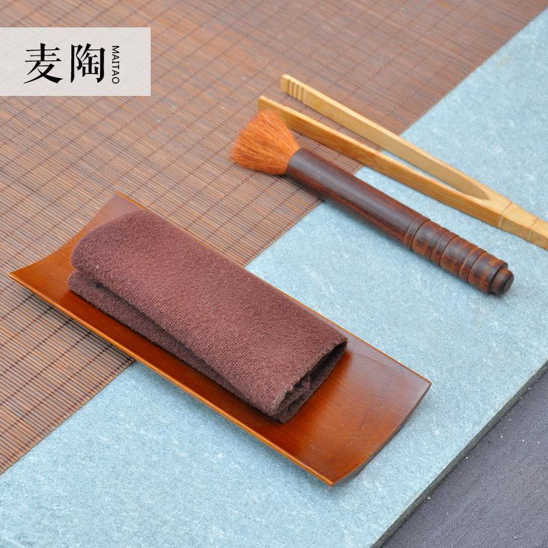 美帮汇竹制香插赏茶荷茶道配件 茶巾托茶勺水勺 功夫茶具零配件图片