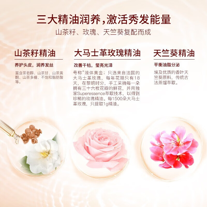 舒蕾(SLEK)滋养修护去屑山茶花500g洗发露高清大图