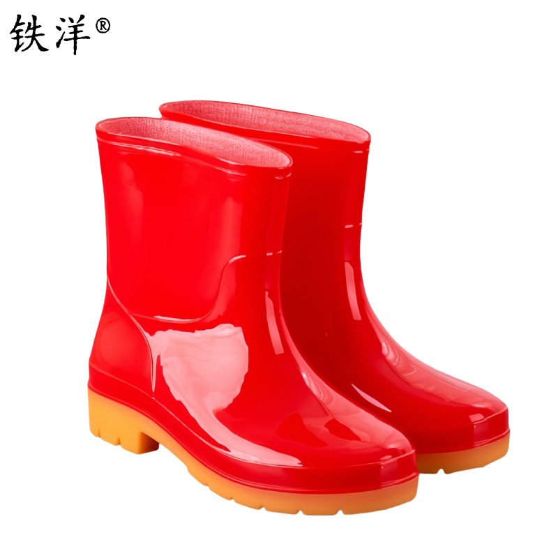 铁洋 多色短筒PVC防水雨靴 TY-YX010 双高清大图