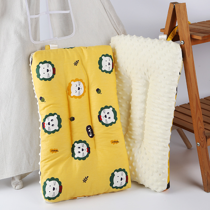 wasoyoli全棉儿童枕头透气豆豆绒婴儿宝宝安抚枕四季通用15岁幼儿园