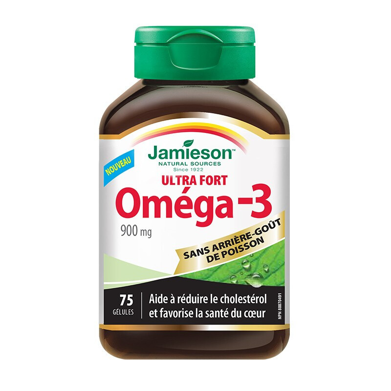 加拿大Jamieson健美生 Omega-3鱼油软胶囊900mg 75粒