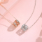 鑫铂尼轻奢品牌四叶草小蛮腰925纯银项链女韩版简约气质玫瑰金色锁骨链转运珠网红潮520情人节生日礼物送女友