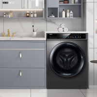海尔(Haier)洗衣机全自动滚筒10公斤晶彩系列直驱变频蒸汽除菌家用大容量洗衣机 玉墨银 EG100BDC189SU1