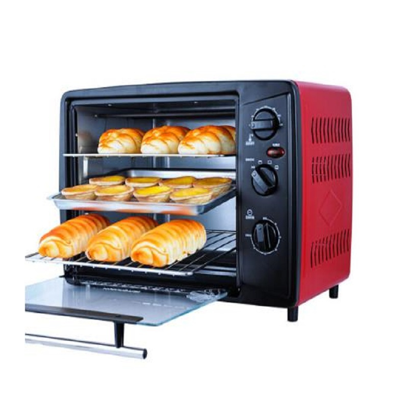 九阳(Joyoung)家用烤饼机电烤箱30升/L面包蛋挞多功能大烤箱上下控温KX-30J01 红色