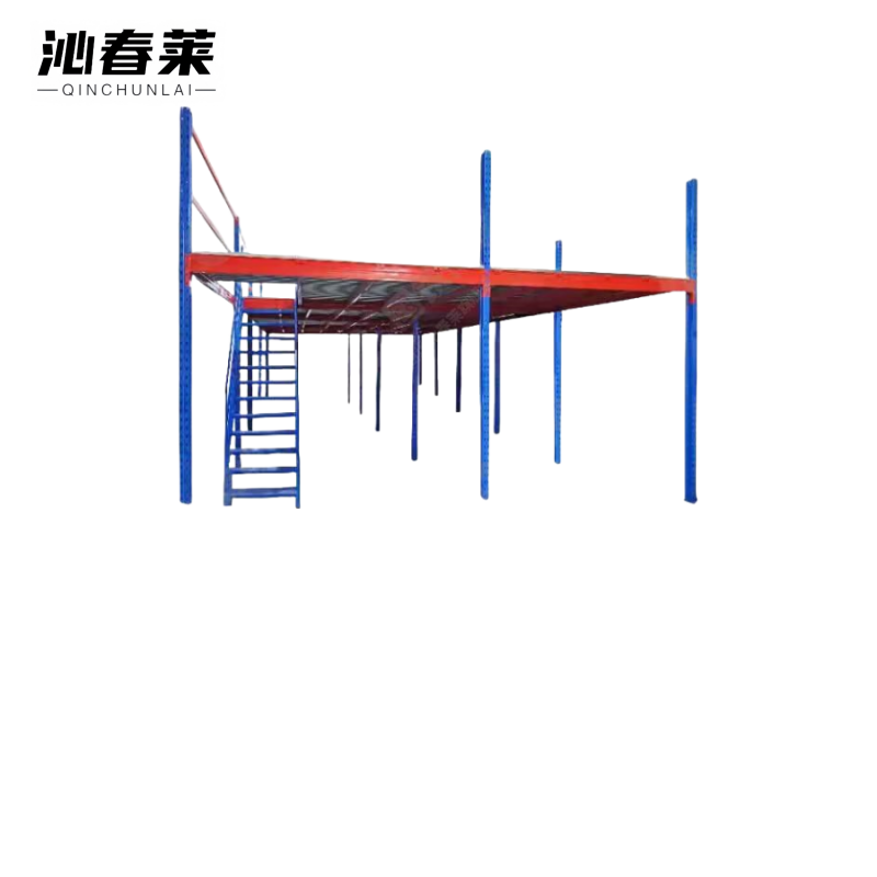 沁春莱中型仓储阁楼货架(定制)300kg/平方米高清大图