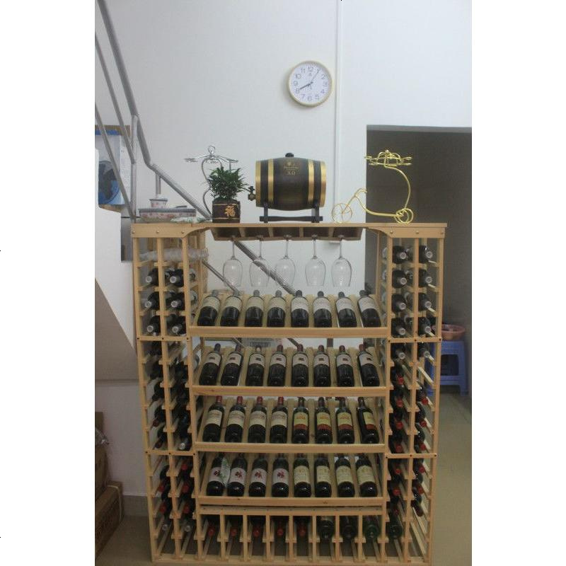 红酒架 实木酒架子 创意木质酒架 欧式酒架 酒柜葡萄酒架带挂杯架