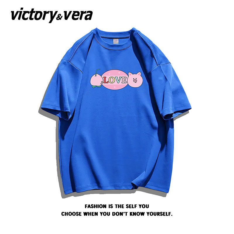 VICTORYVERA软糯风短袖盐系T恤女小众纯棉夏季2022新款半袖上衣服
