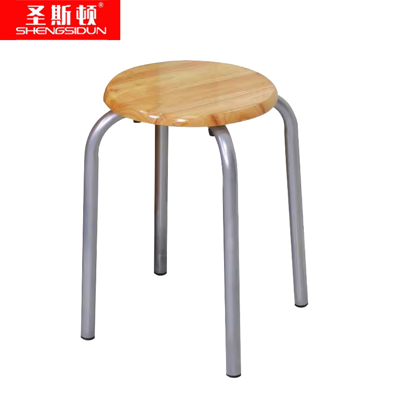 圣斯顿 圆凳 S-YD4529Y 440*290mm 原木色 把高清大图