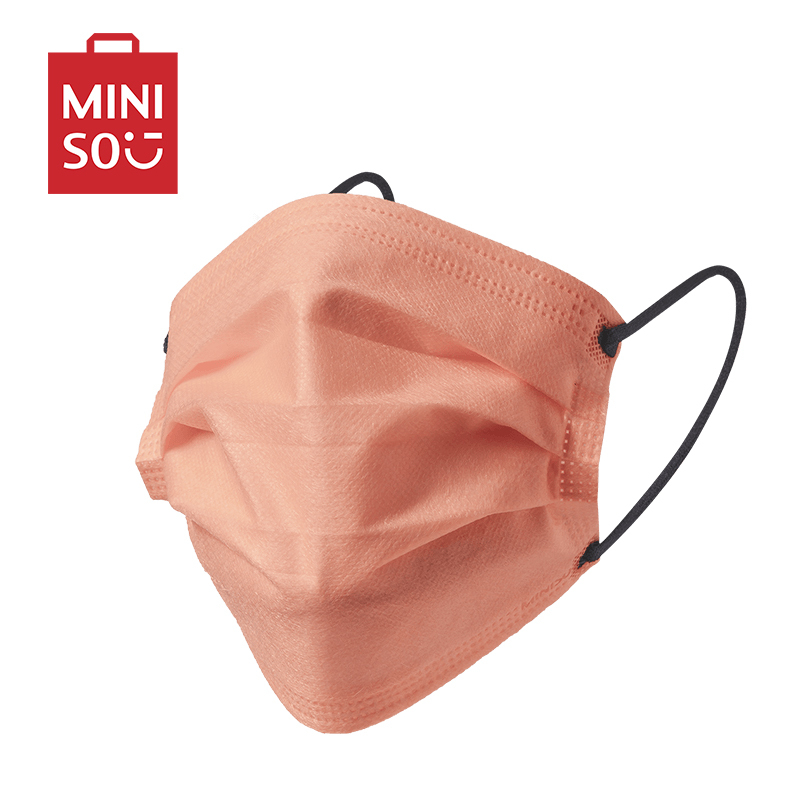 名创优品(miniso) 缤纷系列一次性口罩森系撞色耳带多款式防护透气