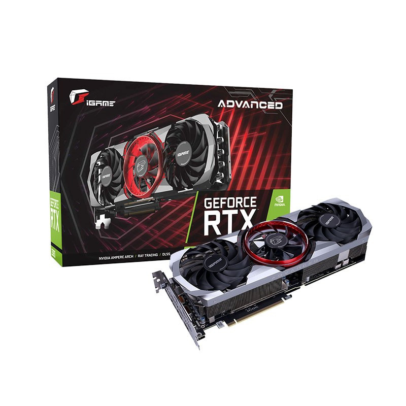 七彩虹iGame RTX 3080 Advanced OC 12G LHR+鑫谷额定1000W黑金全模组电源显卡套装