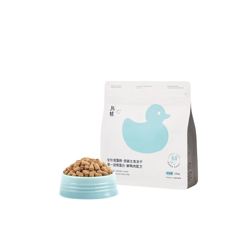 丸味全价成猫粮·控磷主食冻干·鲜鸭肉配方 220g