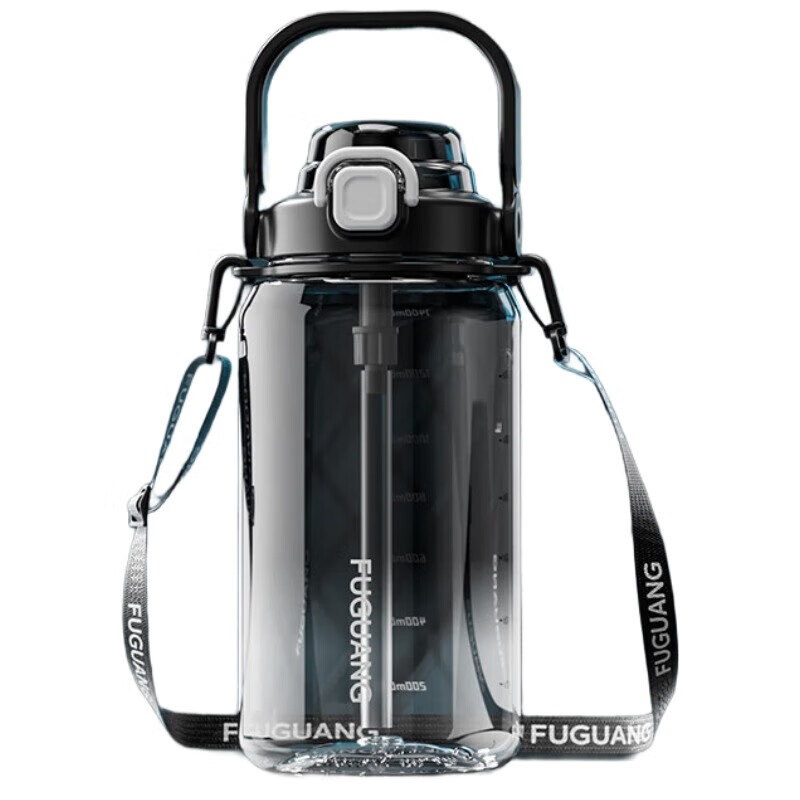 富光 至优大容量直杯运动旅行水壶FG0501-2000ml 黑色