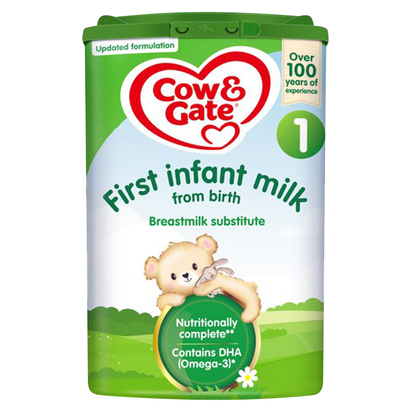 [6罐装 有效期26年2月后]原装进口英国COW&GATE牛栏1段婴幼儿配方奶粉(0-6个月)800g/罐 爱尔兰原装