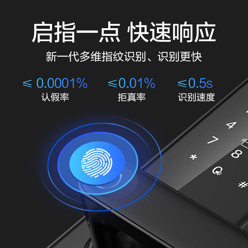 飞利浦(PHILIPS)DDL603K 智能锁指纹锁家用执手式密码锁 智控防盗门电子锁
