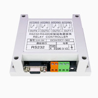 hizhg丨四路串口继电器模块;LH-04模块+12V电源+USB转串口线