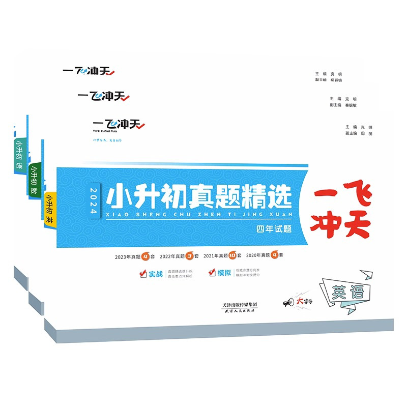 官方正版,天津顺丰当天发货! 小学升初中 [正版]2025版一飞冲天小升初真题精选语文数学英语全套天津小升初真题卷历年毕