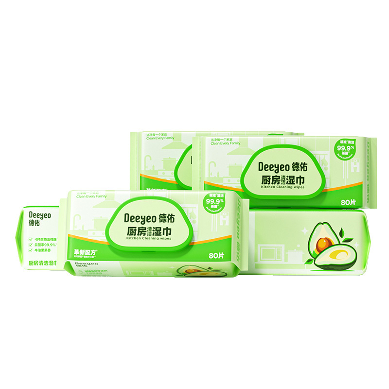 德佑厨房湿巾80片*3包*2箱珍珠纹理耐用厚实10020595R02