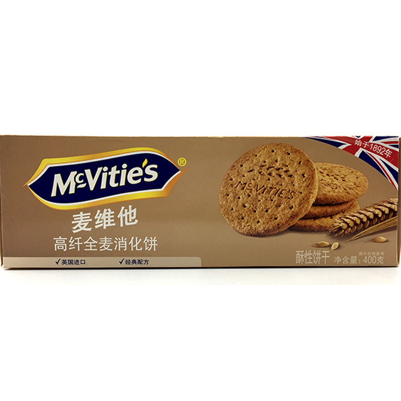 麦维他 高纤全麦消化饼400g
