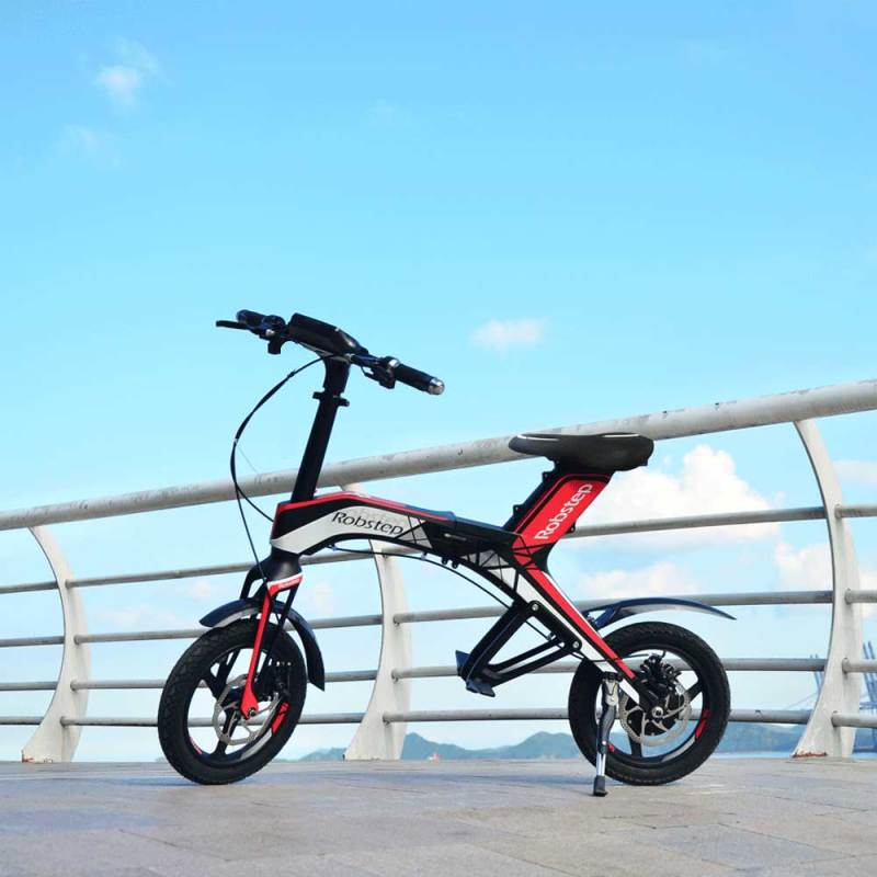 易步科技Robstep X1折叠电动车14寸仿生设计智能锂电48v 7Ah蓝牙屏显城市代步车30KM载重120KG