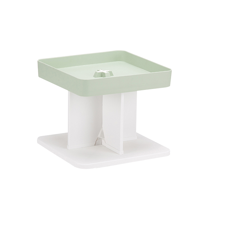 森美人森川家具沙发边角几 床头柜北欧现代简约家用客厅置物架小茶几 抹茶绿2层白色底