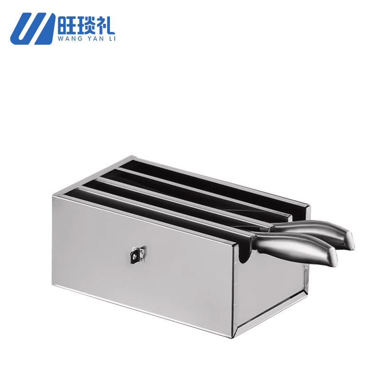 旺琰礼不锈钢四格刀盒26*19.5*15cm/个高清大图