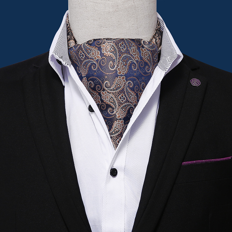 盛世尼曼雅西欧韩版领巾男士英伦正装商务西装领口丝巾潮男领口巾围巾