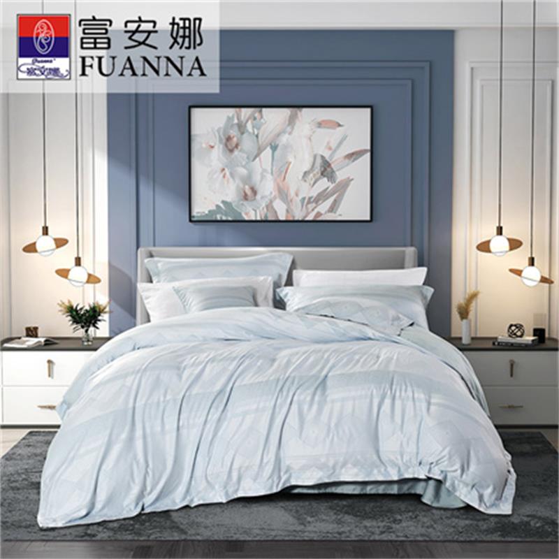 富安娜(FUANNA)素提四件套床品套件-203*229cm 贝拉娜