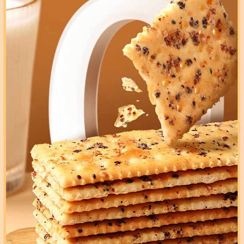 来伊份 黑松露火腿苏打饼干1218g休闲零食办公室小吃送礼箱装饼干来一份高清大图