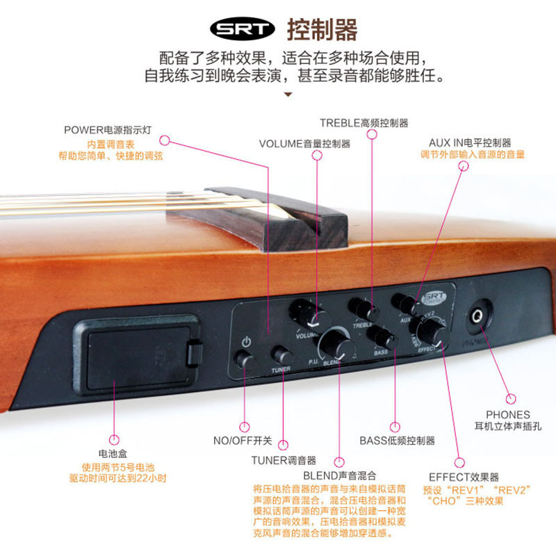 YAMAHA雅马哈吉他SLG200S/SLG200N民谣古典吉它旅行便携可接耳机电箱琴高清大图