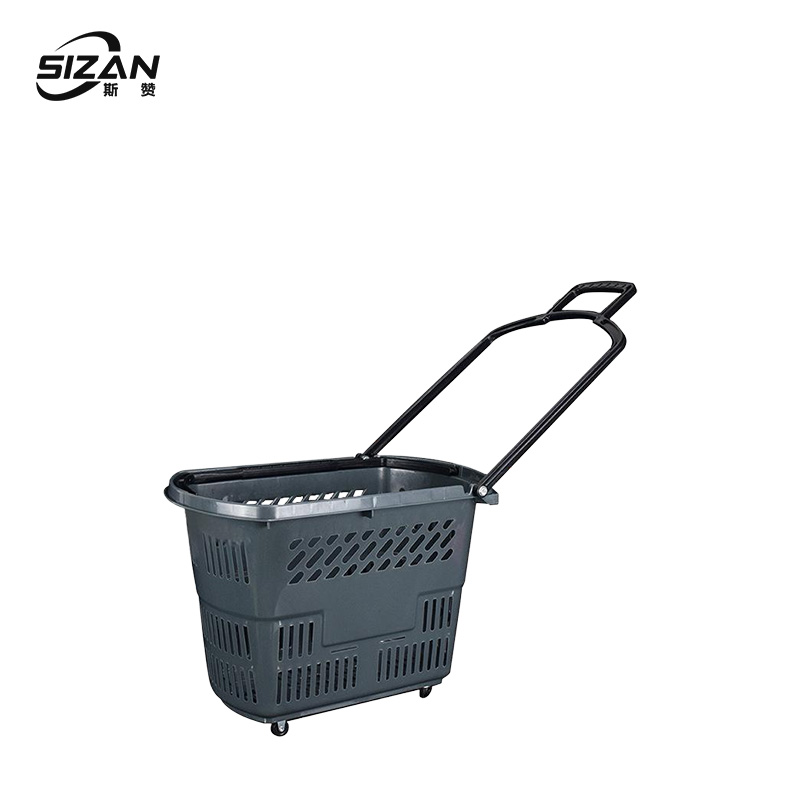 斯赞 单提手灰色35升拉杆篮 37*19*34cm 个高清大图